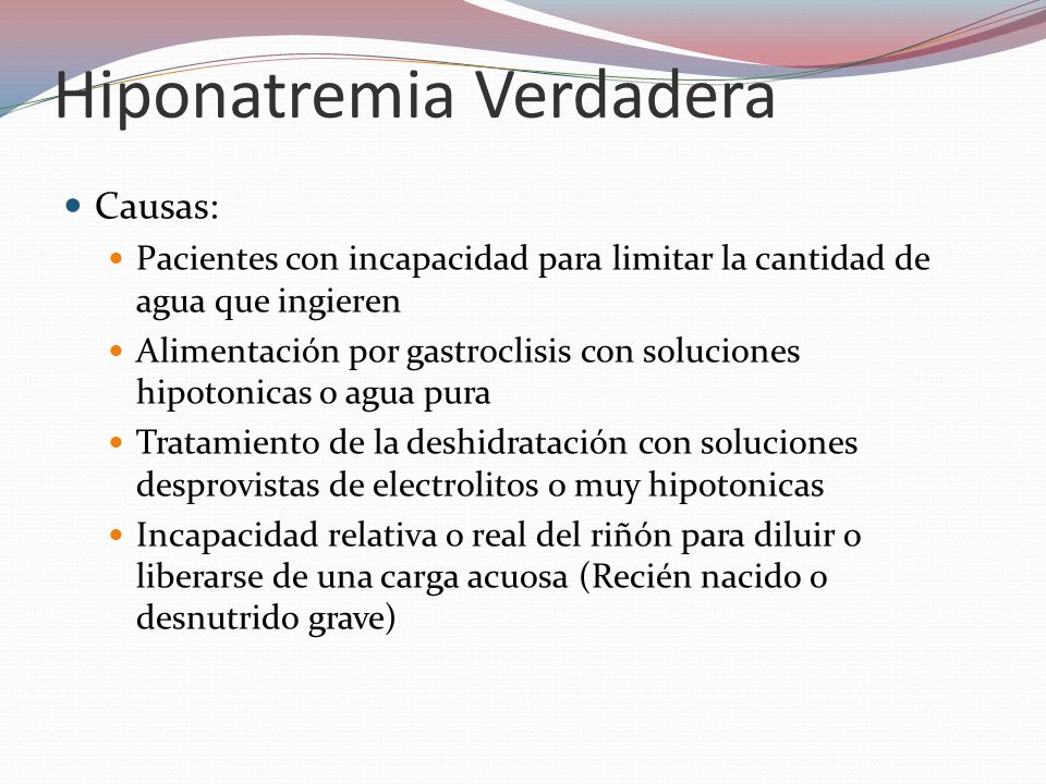 Causas de hiponatremia en lesiones en la cabeza